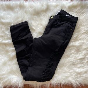 Frame Le Skinny De Jeanne with Distress Detail #282